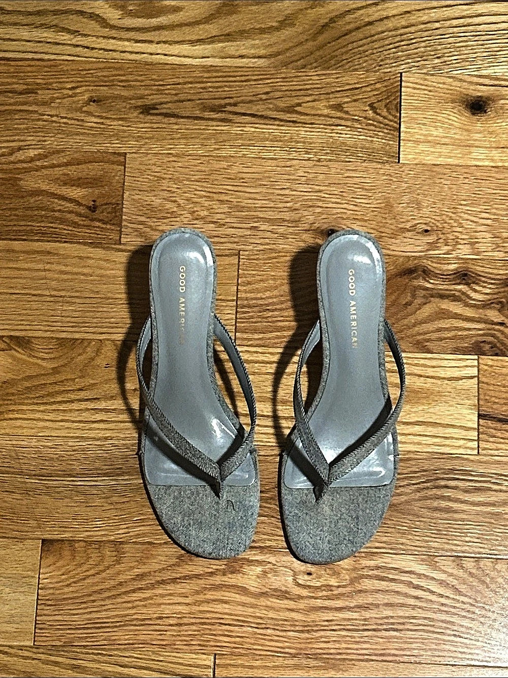 Good American Strappy Sandals in Gray US 9.5